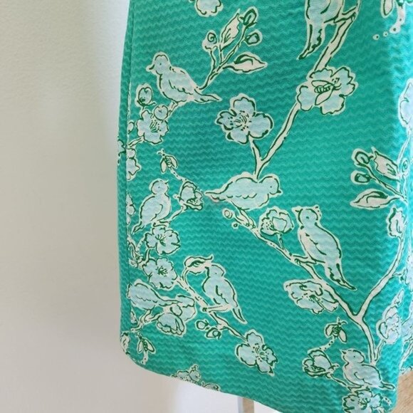 Lilly Pulitzer Parker Dress Birds & Bees Lagoon Green Rossette Mini Size… - Picture 15 of 16